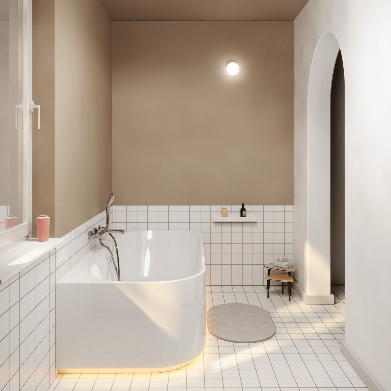 Luca Varess Laguna hoekbad rechts airmassage met LED 170 x 85 cm acryl Glanzend Wit