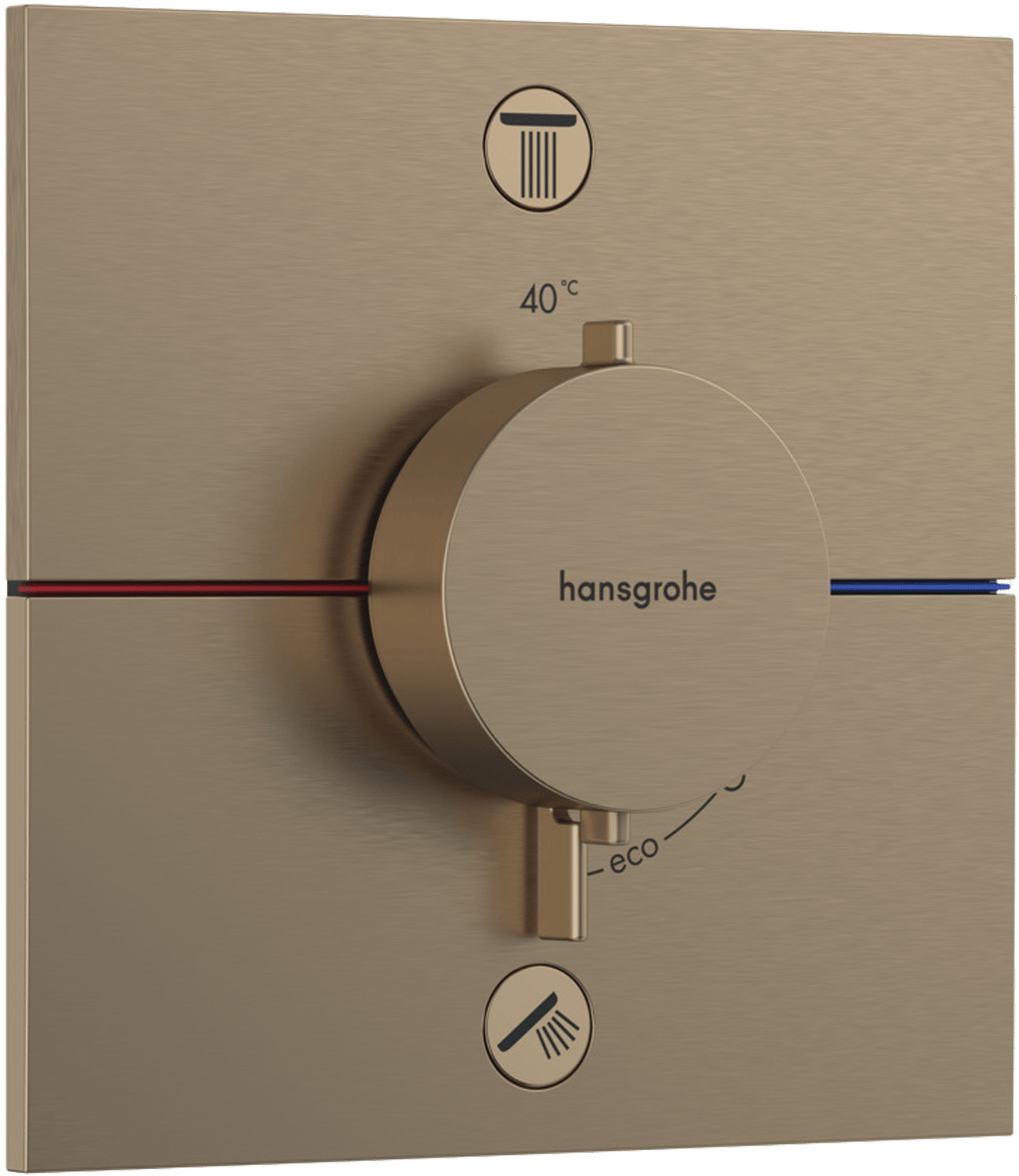 Hansgrohe Showerselect Comfort E Thermostat-Duscharmatur: Unterputz, für 2 Verbraucher, Brushed Bronze