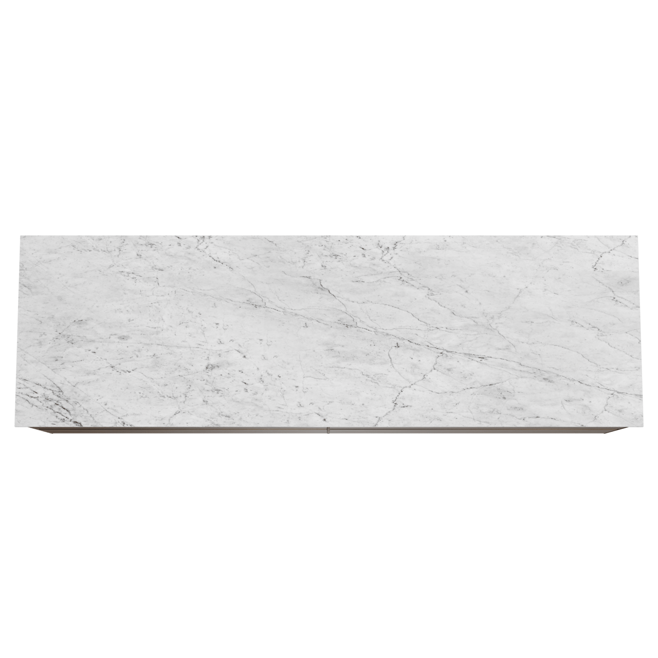 Balmani Mitra hängendes Möbelstück Set: 180 x 55 cm, Amerikanischer Nussbaum, mit Stretto Einzel- oder Doppel Waschtischplatte, Marmor Carrara