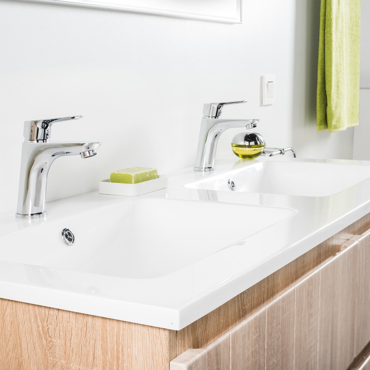 Linie Mila robinet de lavabo chrome brillant