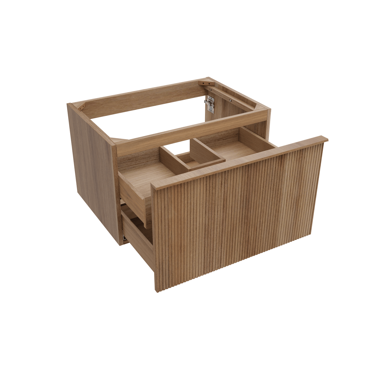 Balmani Forma zwevende wastafelonderkast 75 x 55 cm teakhout 2 lades