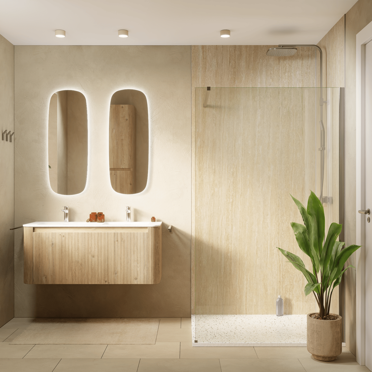 Blaufoss Cape 250 colonne de douche de pluie mitigeur de douche encastré  Chrome Brillant