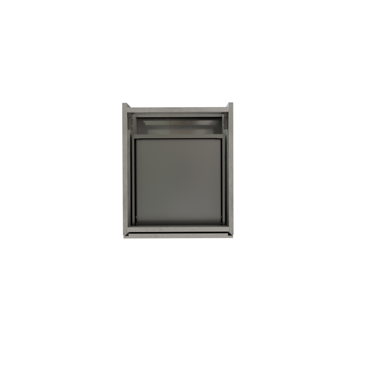 Storke Edge zwevende wastafelonderkast 45 x 52 cm beton donkergrijs 2 lades