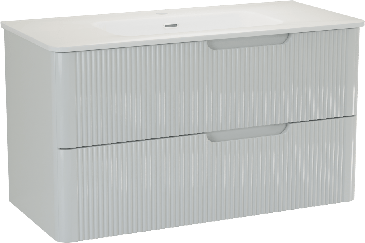 Linie Curvo badkamermeubel met Baro Curvo wastafel