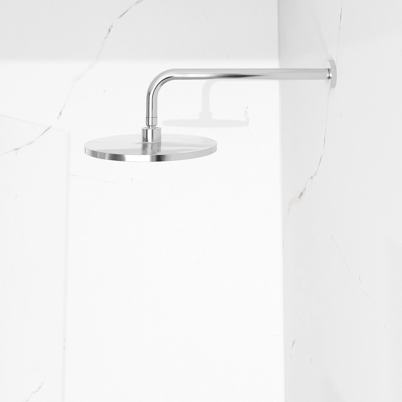 Blaufoss Bodan 250 rond regendouchekop met wand douchearm Ø25cm Glanzend Chroom