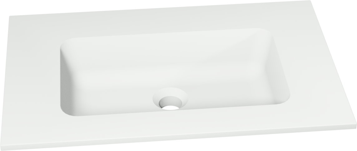 Storke Mata Einzelwaschtisch, Solid Surface matt, 60 x 40 cm