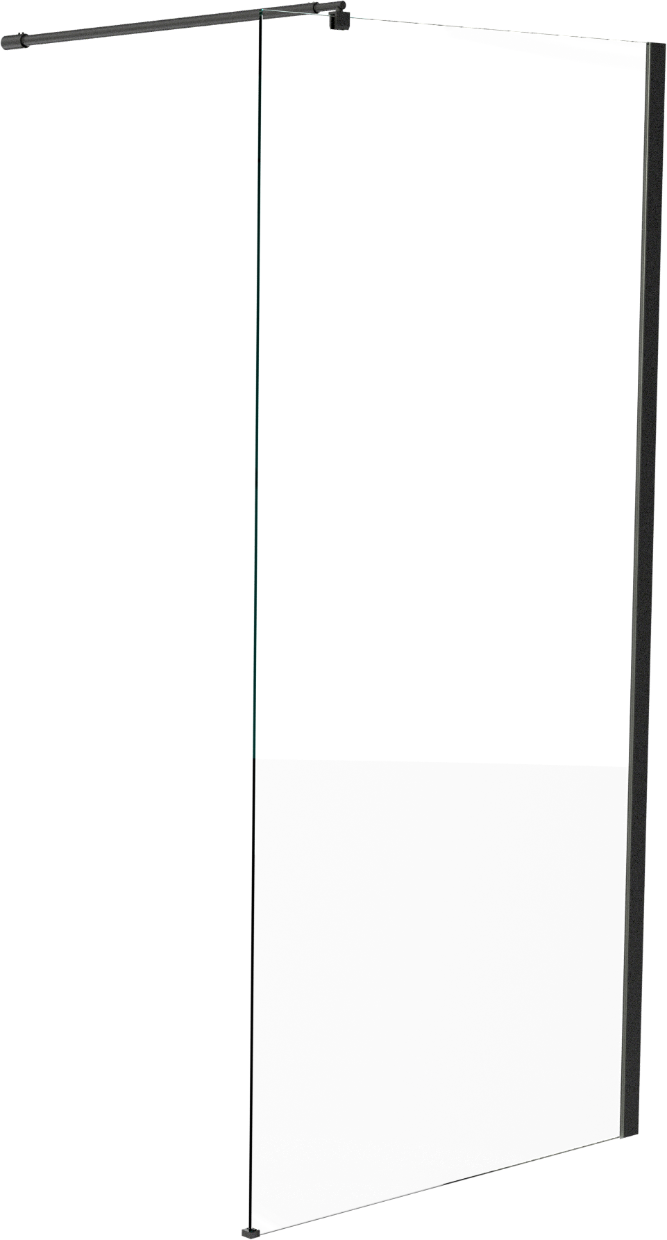 Linie Walk-In douche à l'italienne 90 x 200 cm verre transparent profil noir mat