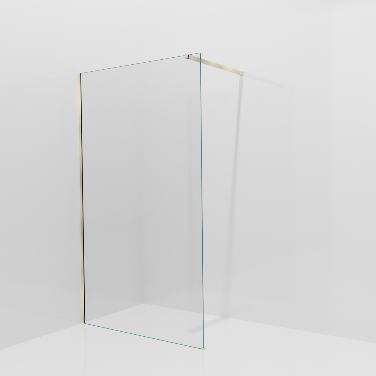 Balmani Modular Walk-In Dusche: 120 x 200 cm, Klarglas, Profil Brushed Champagne Gold