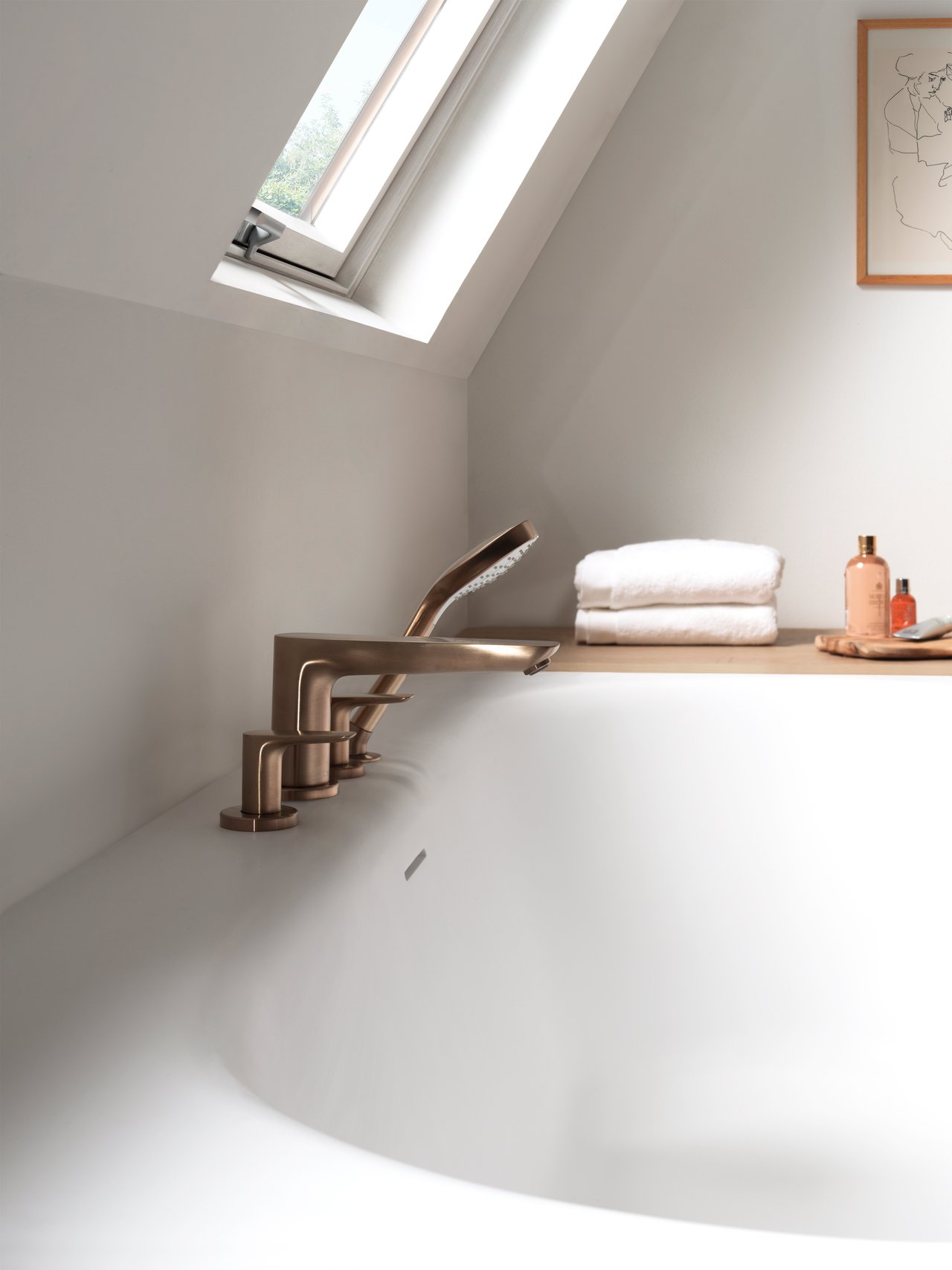 Balmani Rallanta Cresta 2-Personen-Einbaubadewanne: 180 x 90 cm, Solid Surface, Weiß matt