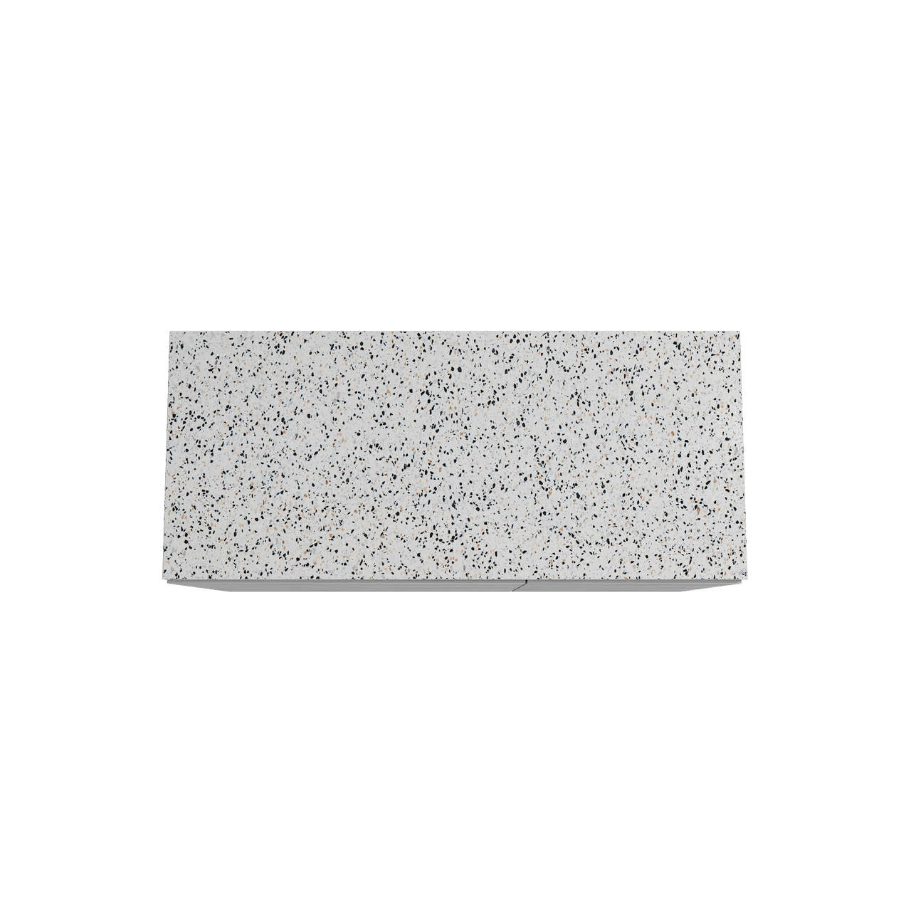 Storke Edge meuble salle de bains à poser 120 x 52 cm béton gris foncé avec Tavola tablette simple ou double en blanc/noir mat terrazzo
