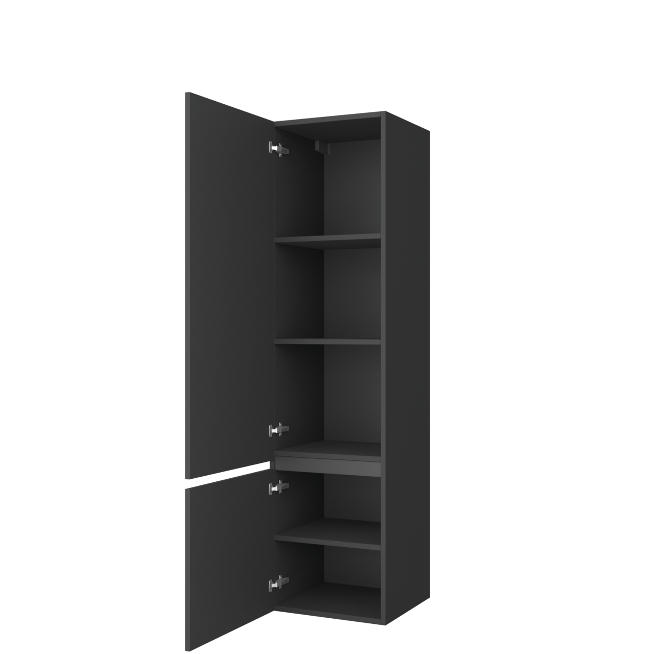 Balmani Lucida zwevende badkamerkast links mat zwart 45 x 35 x 169 cm