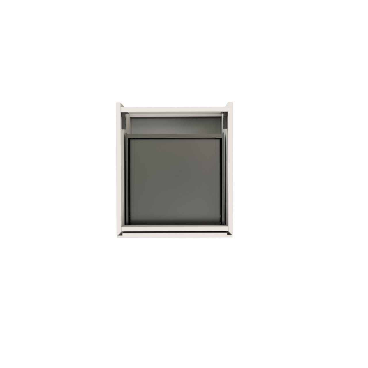 Storke Edge hängender Waschbeckenunterschrank: 45 x 52 cm, Weiß matt, 2 Schubladen