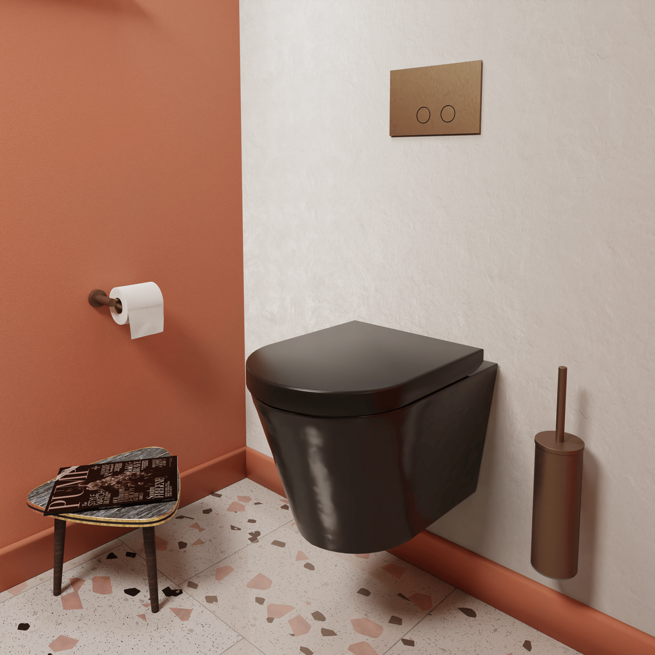 Perola Betätigungsplatte: Brushed Rosegold, für UP320 oder UP720 Spülkasten