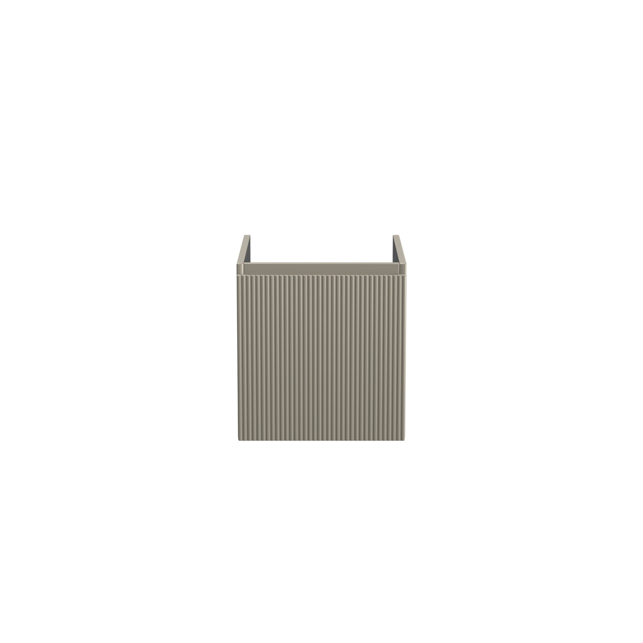 Storke Ribs meuble sous-vasque suspendu 45 x 52 cm soie grise