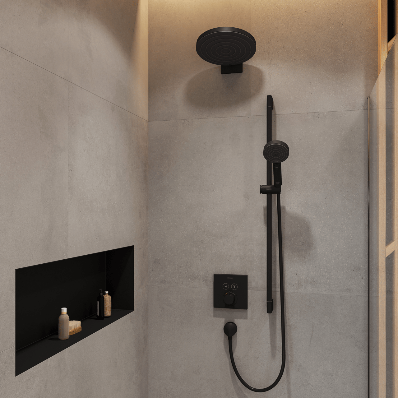 Hansgrohe Pulsify Bras de douche noir mat