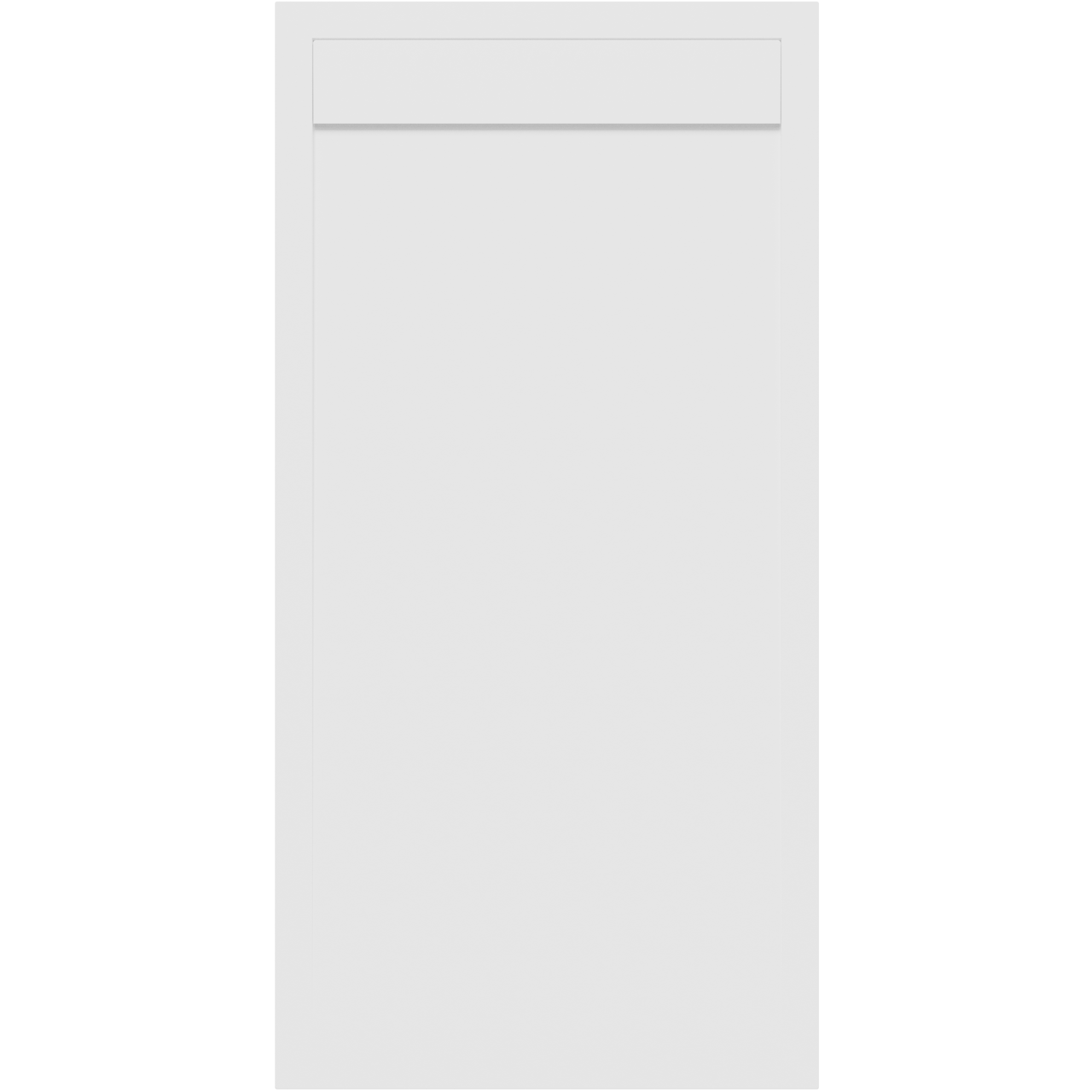 Luca Varess Dandy douchebak 180 x 90 cm composietmarmer mat wit rock structuur