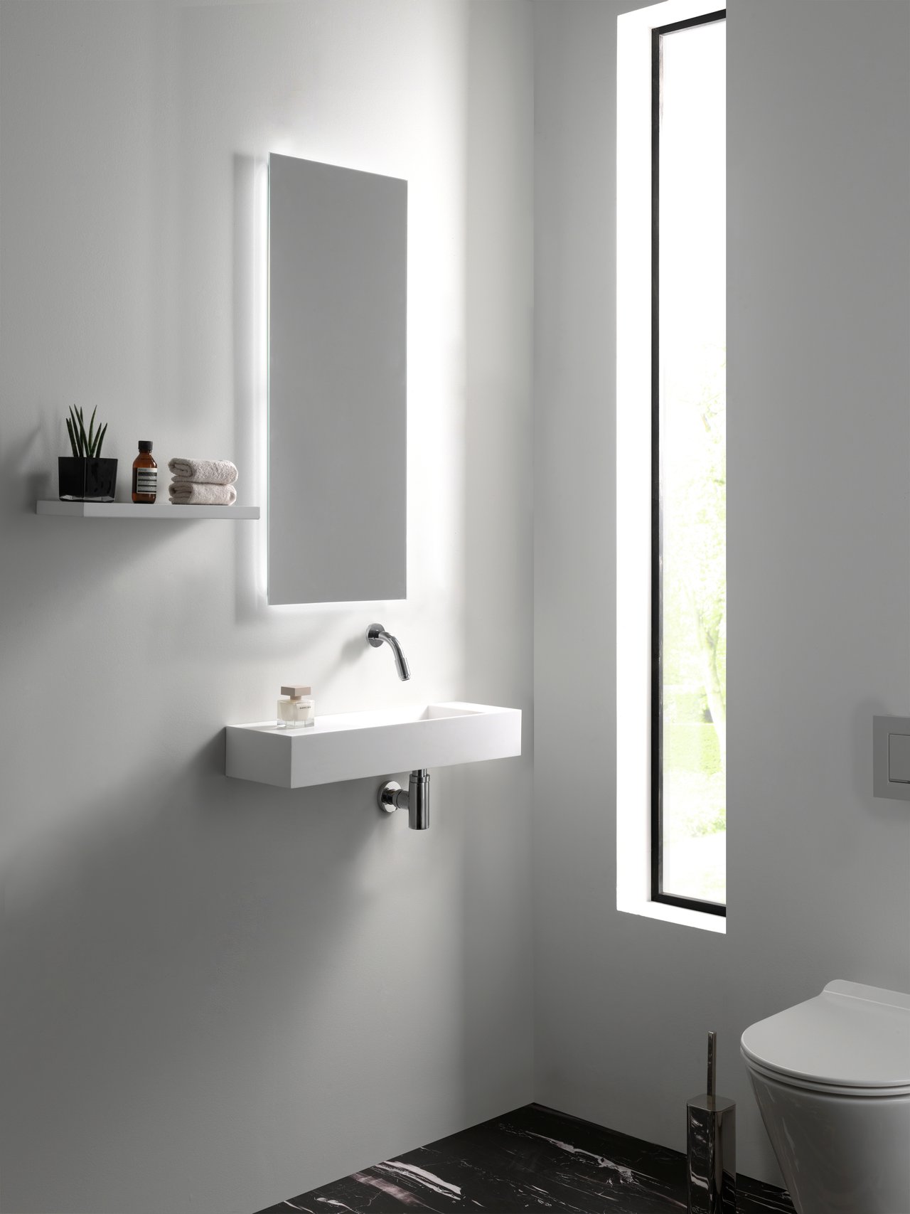 Balmani Mood lave-mains 65 x 20 cm Mat Wit Solid Surface