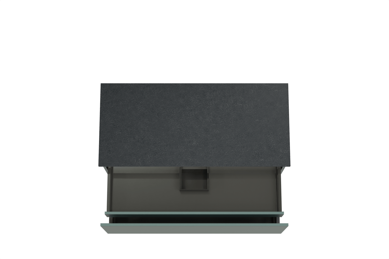 Balmani Sfera meuble salle de bains suspendu 120 x 55 cm forest avec Stretto tablette simple en granit noir