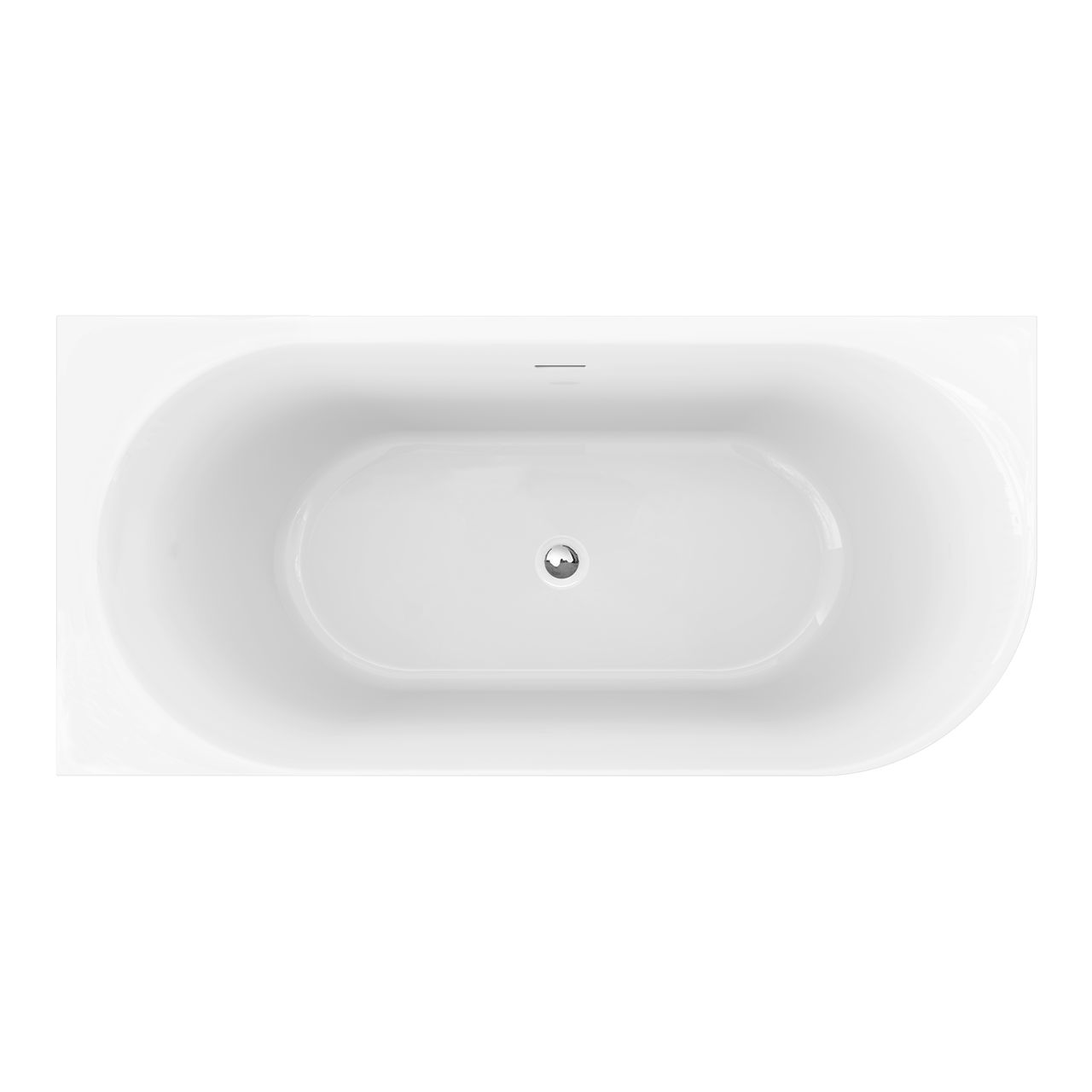 Luca Varess Otello 2-Personen-Eckbadewanne: links, 180 x 85 cm, Acryl, Weiß Glänzend