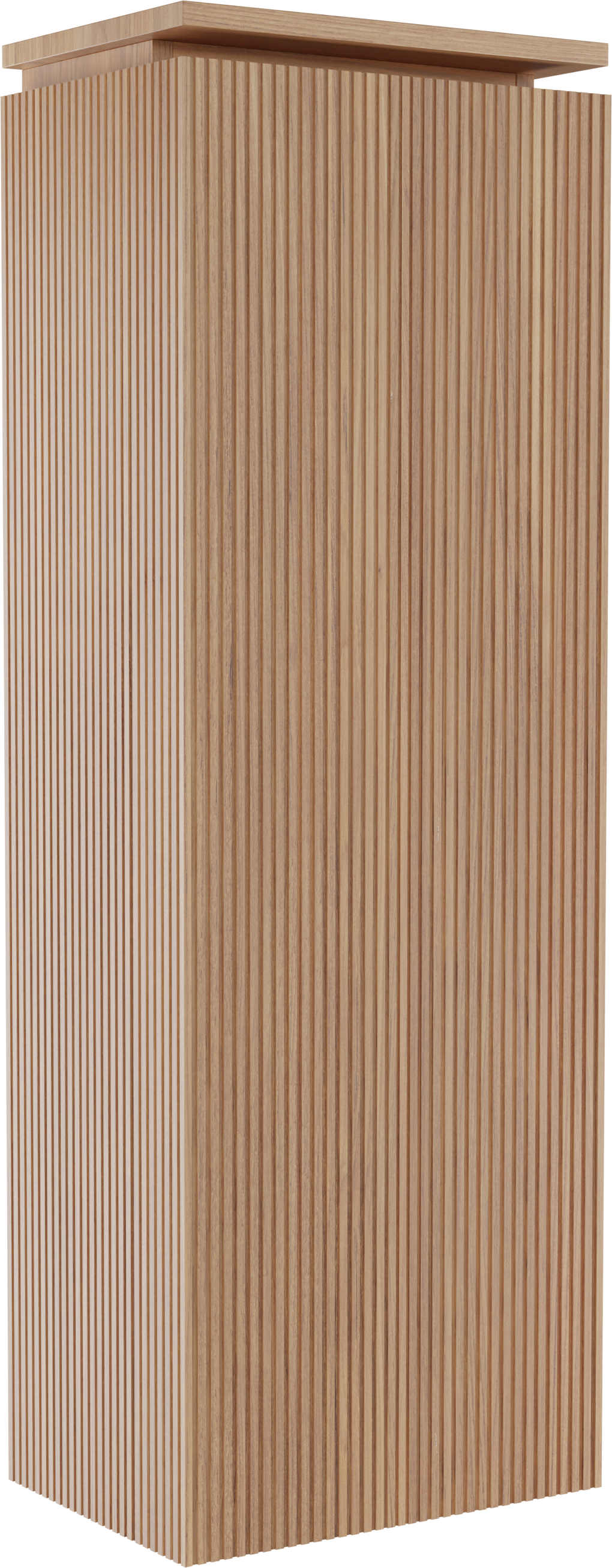 Balmani Eclips Ribs colonne salle de bains suspendu gauche Teck 44 x 32 x 130 cm Nervure sym. vert.