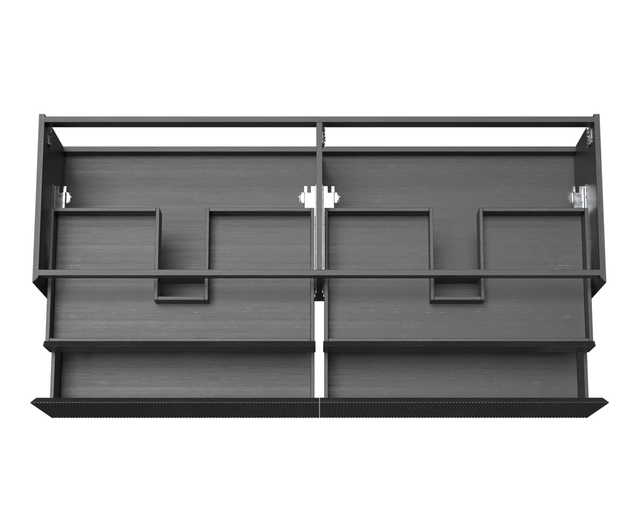 Balmani Fila zwevende wastafelonderkast 180 x 55 cm zwarte eik 4 lades