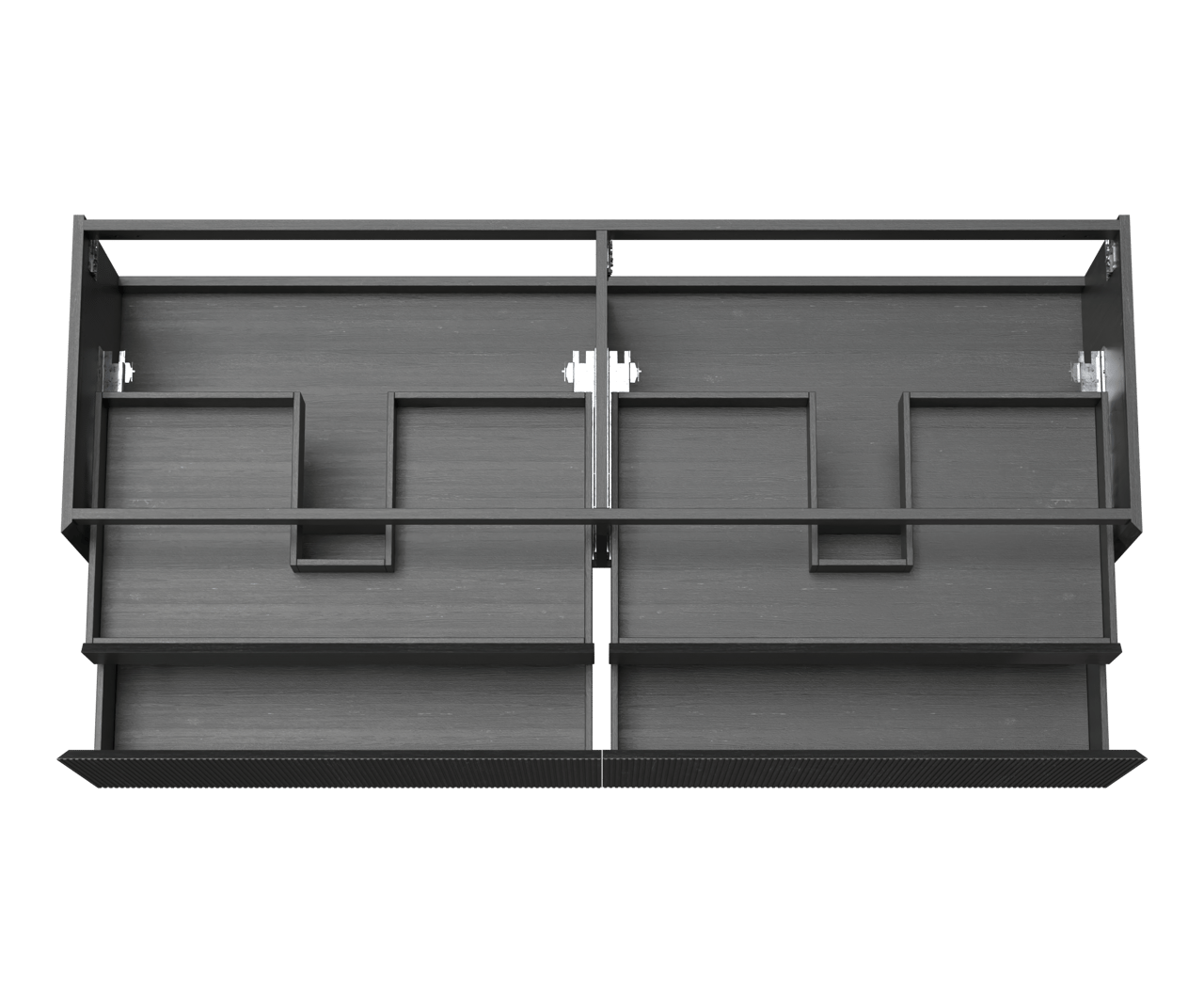 Balmani Fila zwevende wastafelonderkast 180 x 55 cm zwarte eik 4 lades