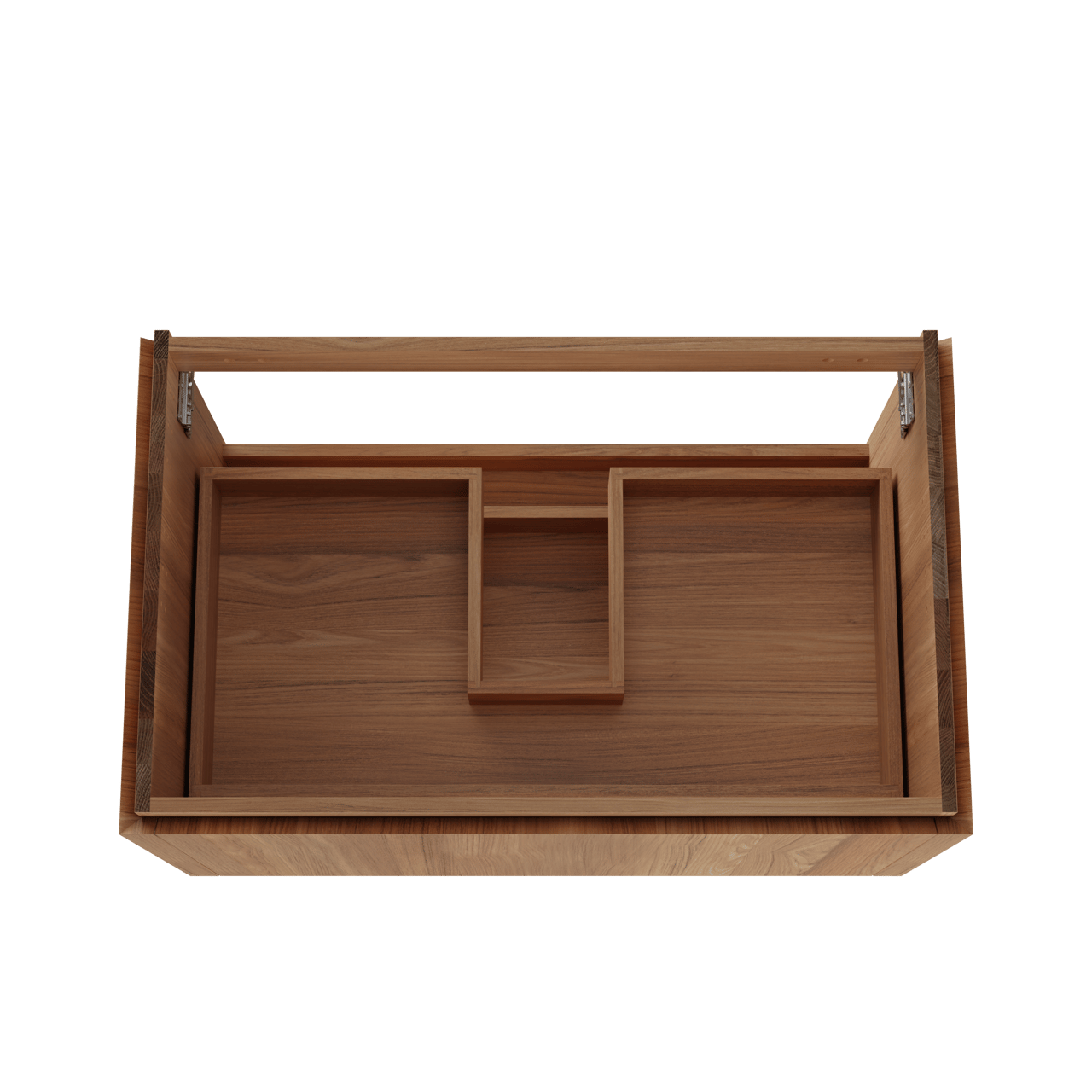 Balmani Eclips meuble sous-lavabo suspendu 90 x 55 cm Teck 2 tiroirs