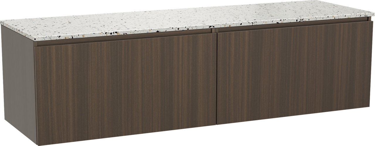 Balmani Sfera badkamermeubel met Stretto wastafelblad voor waskom(men)