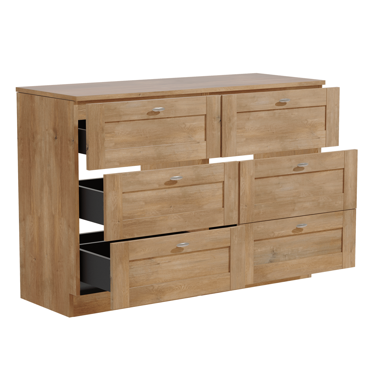 Linie Classo staand badkamermeubel 120 x 46 cm natuur eik met Lado enkel of dubbel tablet in melamine natuur eik