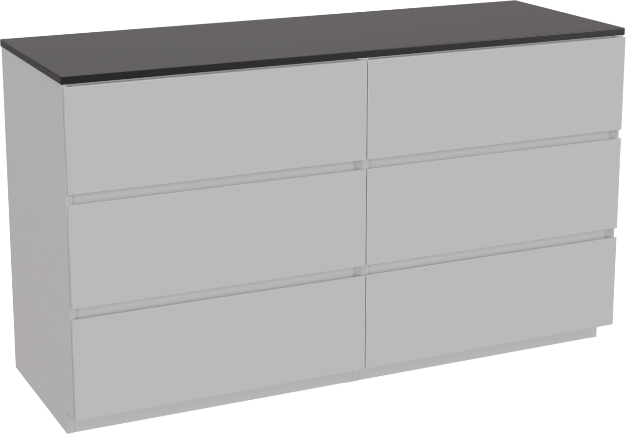 Storke Edge freistehendes Möbelstück Set: 150 x 52 cm, Weiß glänzend, mit Panton Einzel- oder Doppel Waschtischplatte, Pulverbeschichtetes MDF Schwarz matt