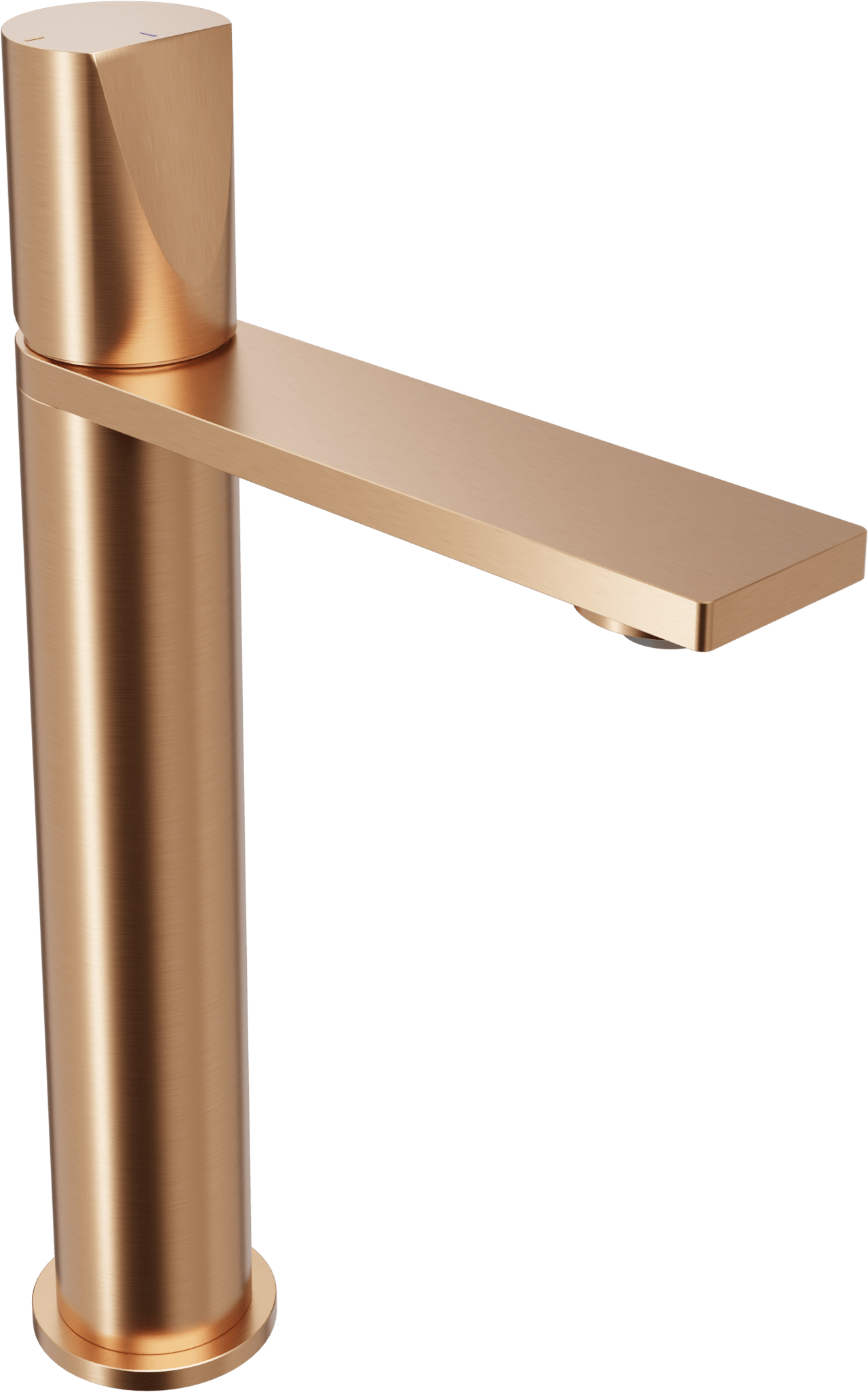 Blaufoss Eris EcoStart verhoogde wastafelkraan Brushed Rosegold