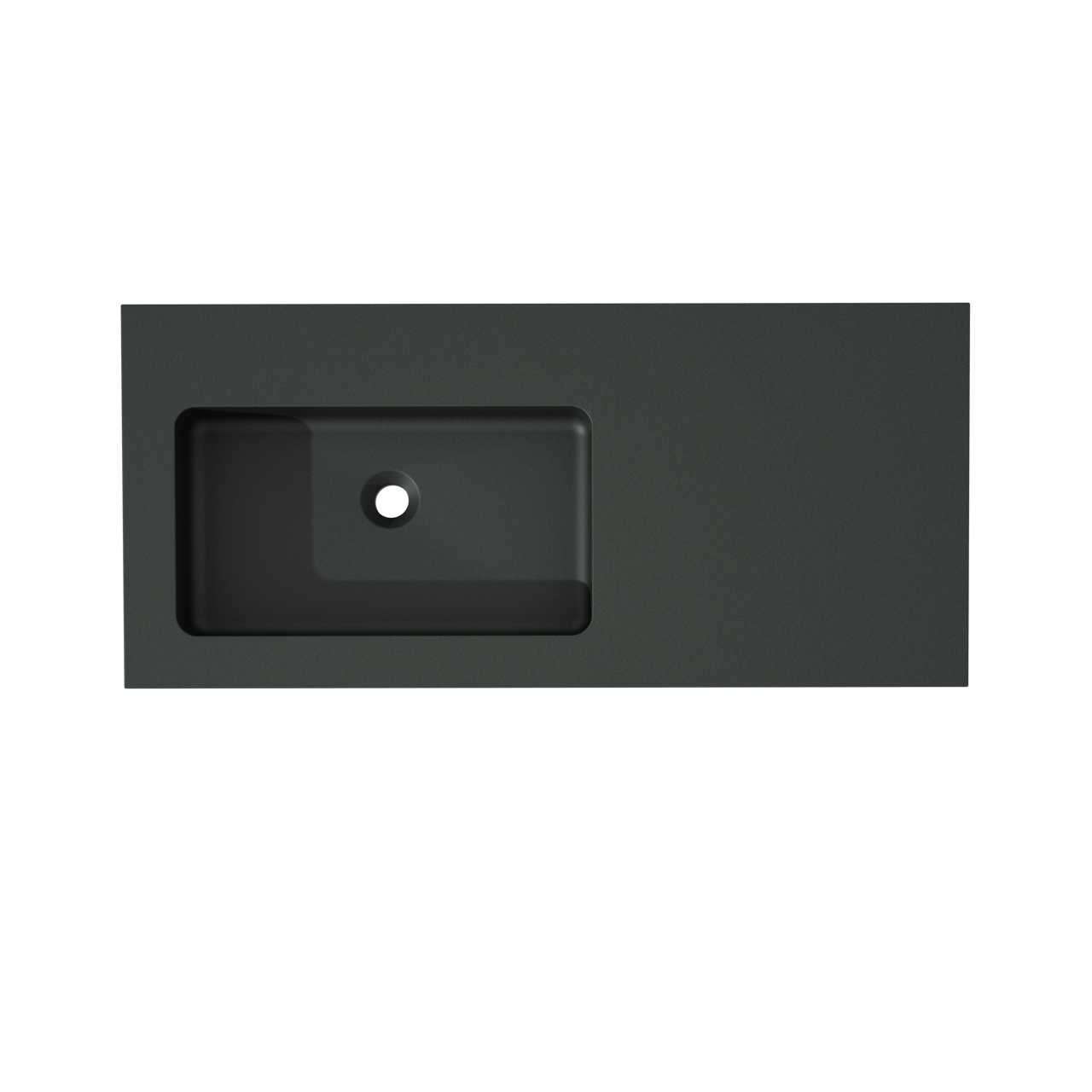 Storke Scuro vasque asymétrique gauche quartz mat 100 x 46 cm