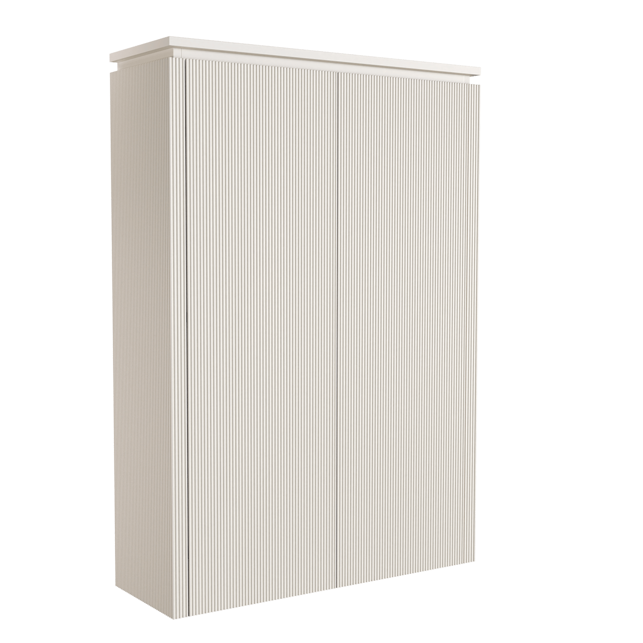 Balmani Eclips Ribs zwevende badkamerkast Sandbeige 90 x 32 x 130 cm vert. sym. groef