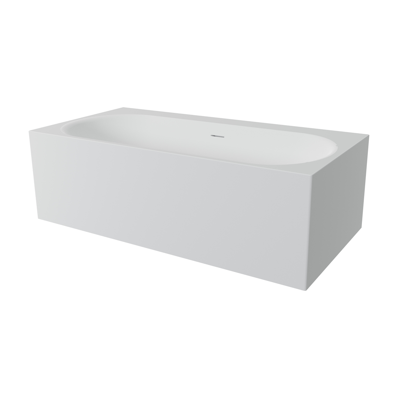 Luca Varess Siesta baignoire îlot rectangulaire 180 x 90 cm acrylique blanc mat