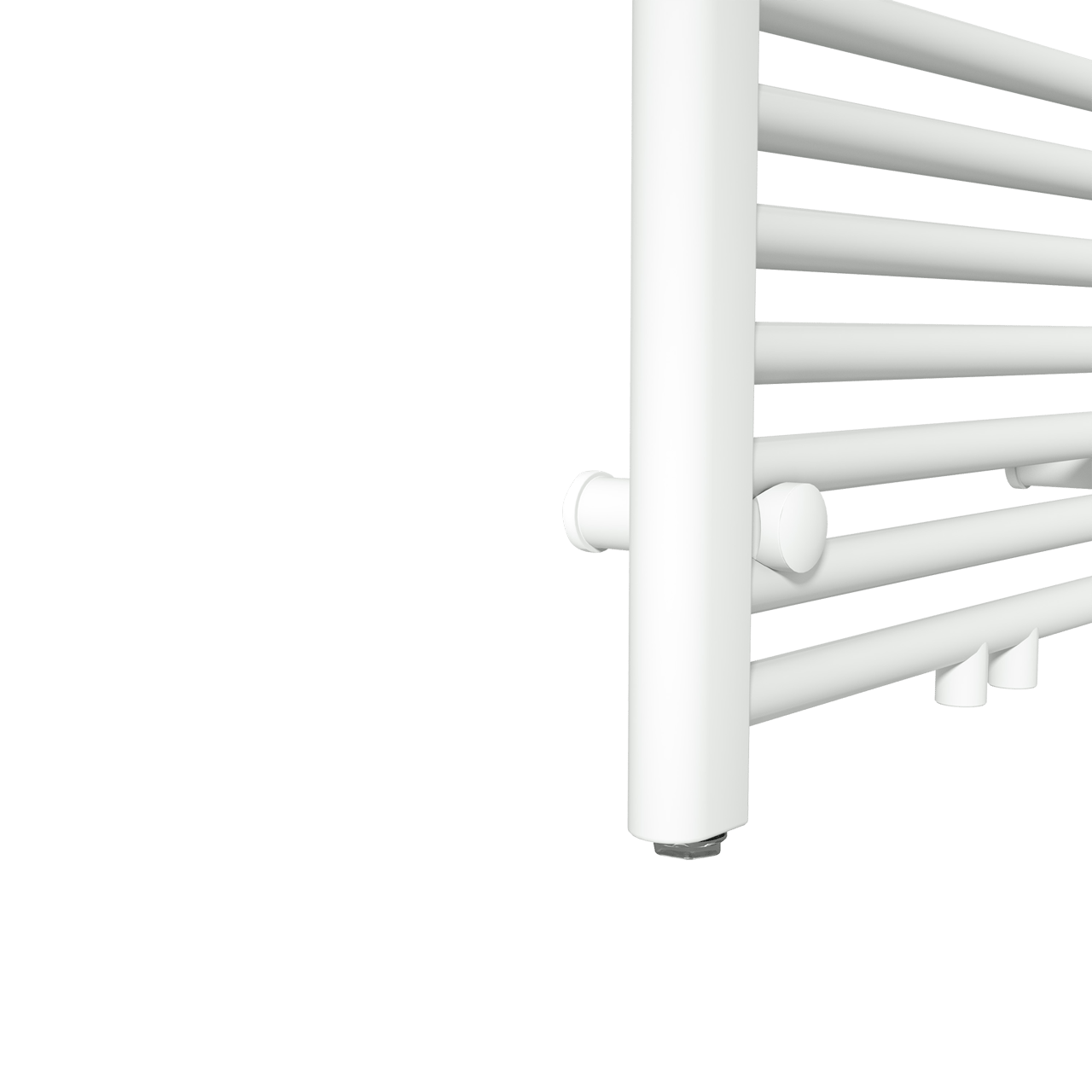 Vipera Kanza enkele handdoekradiator 50 x 180 cm elektrische verwarming mat wit zij- en middenaansluiting 800W, weerstand inbegrepen