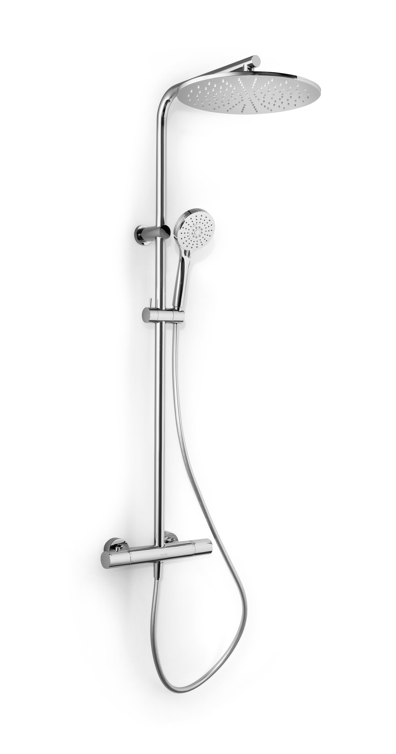 Blaufoss Round 300 colonne de douche de pluie mitigeur thermostatique chrome brillant