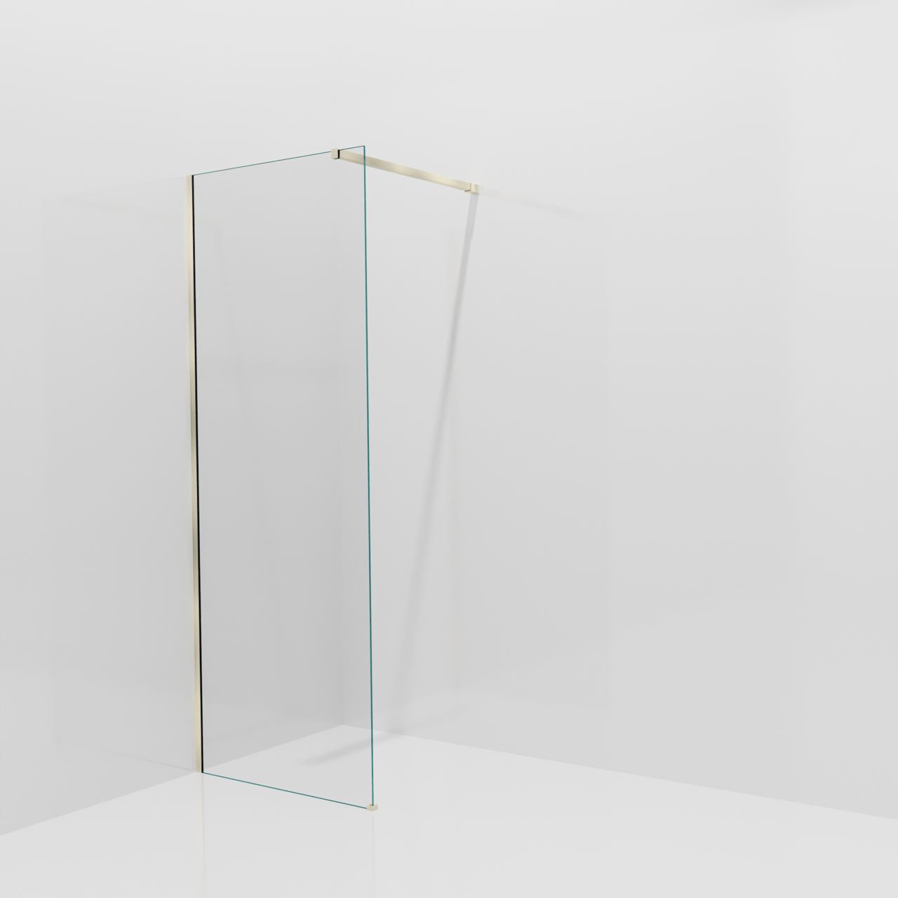 Balmani Modular Walk-In Dusche: 80 x 200 cm, Klarglas, inklusive Coating, Profil Brushed Champagne Gold