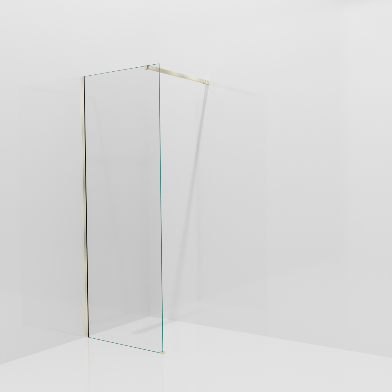 Balmani Modular Walk-In Dusche: 80 x 200 cm, Klarglas, Profil Brushed Champagne Gold