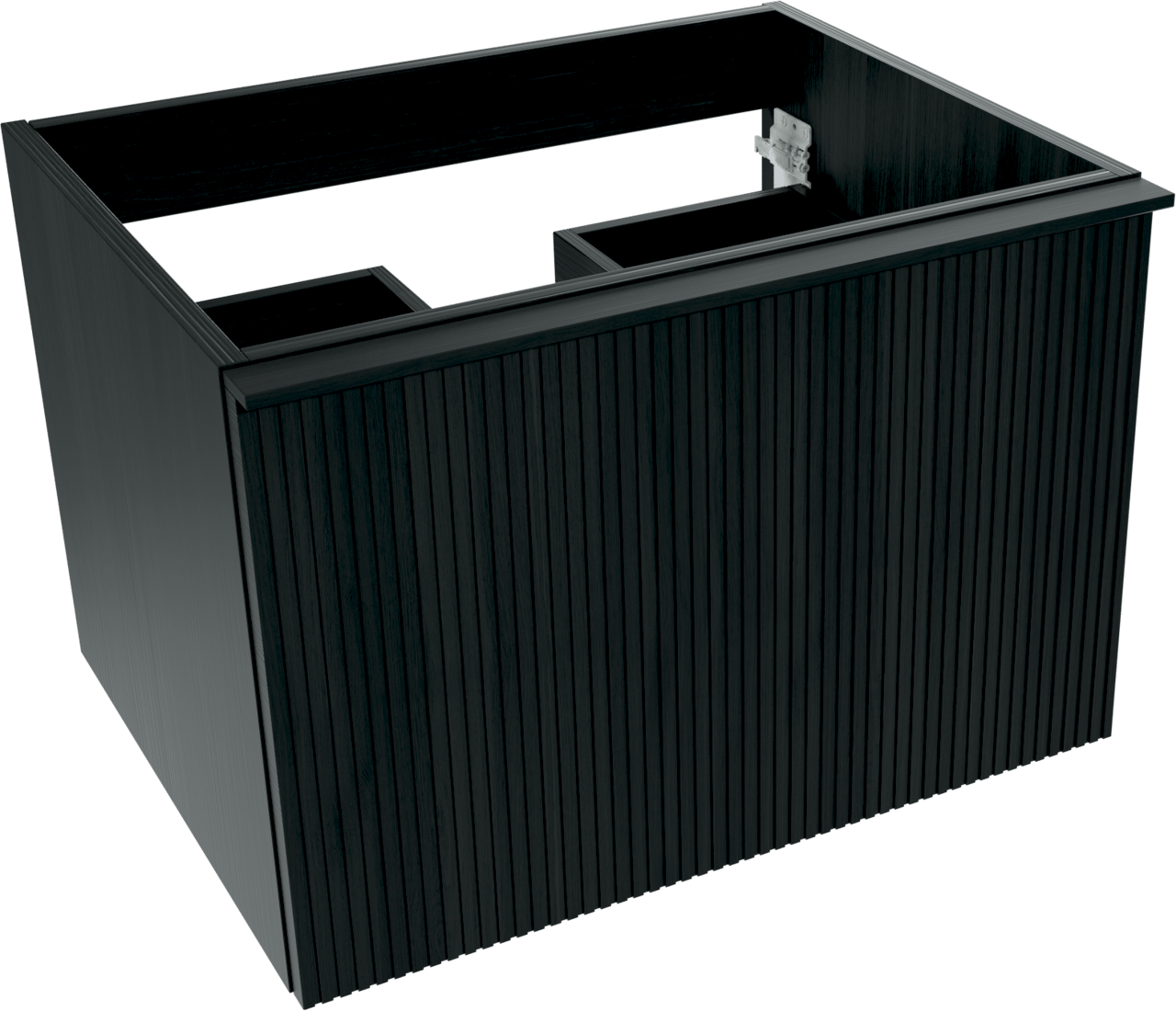 Balmani Forma meuble sous-lavabo suspendu 67,5 x 55 cm chêne noir 2 tiroirs