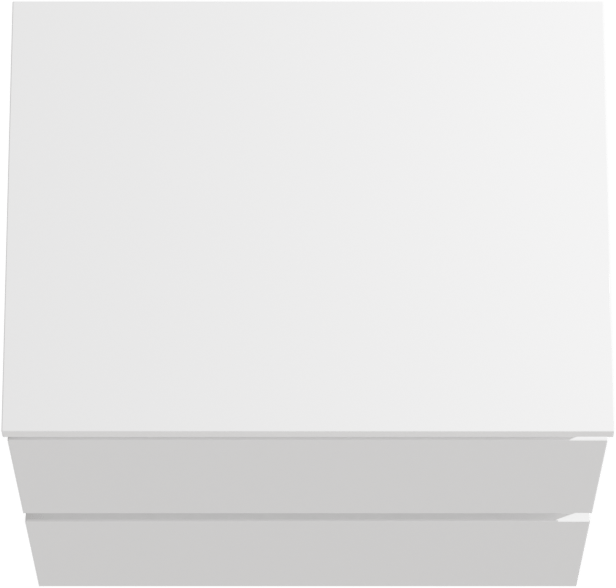 Linie Lado zwevend badkamermeubel 60 x 46 cm mat wit met Lado enkel tablet in composietmarmer glanzend wit