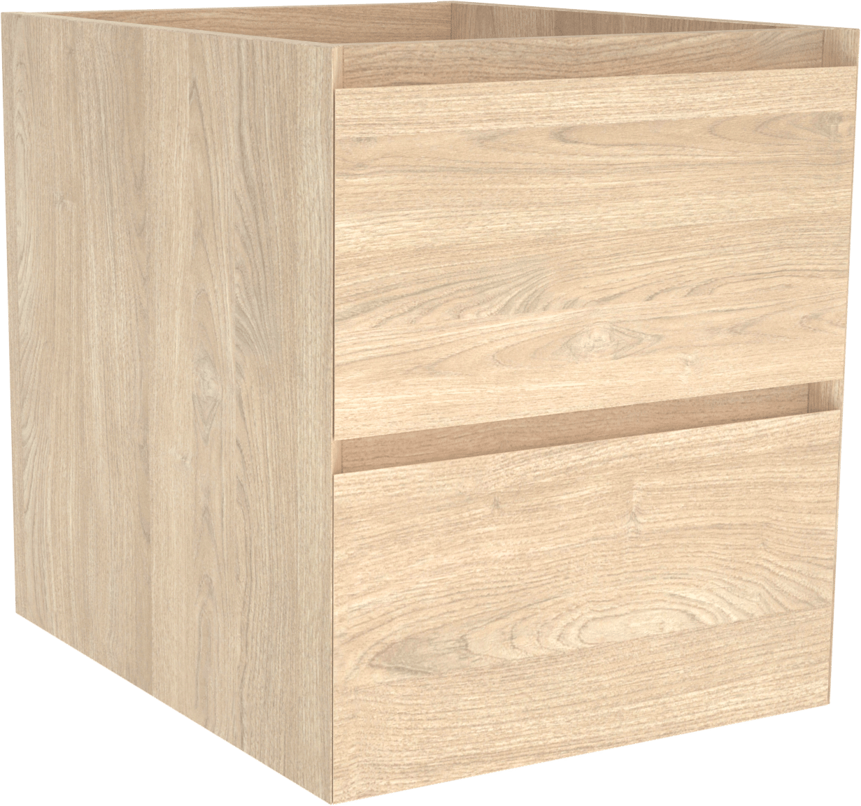 Balmani Mitra meuble sous-vasque suspendu 45 x 55 cm plaqué chêne naturel 2 tiroirs