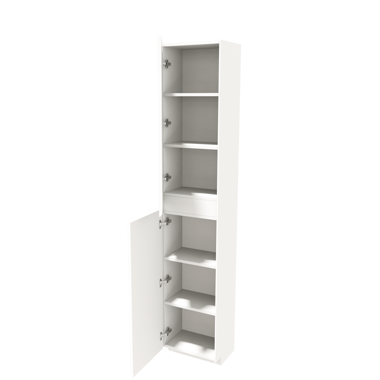 Storke Edge staande badkamerkast links Hoogglans Wit 40 x 30 x 200 cm