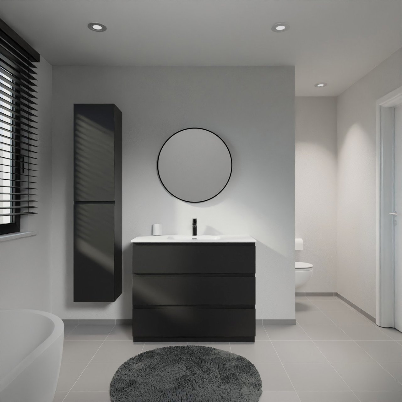 Linie Lado meuble salle de bains avec plan vasque Baro