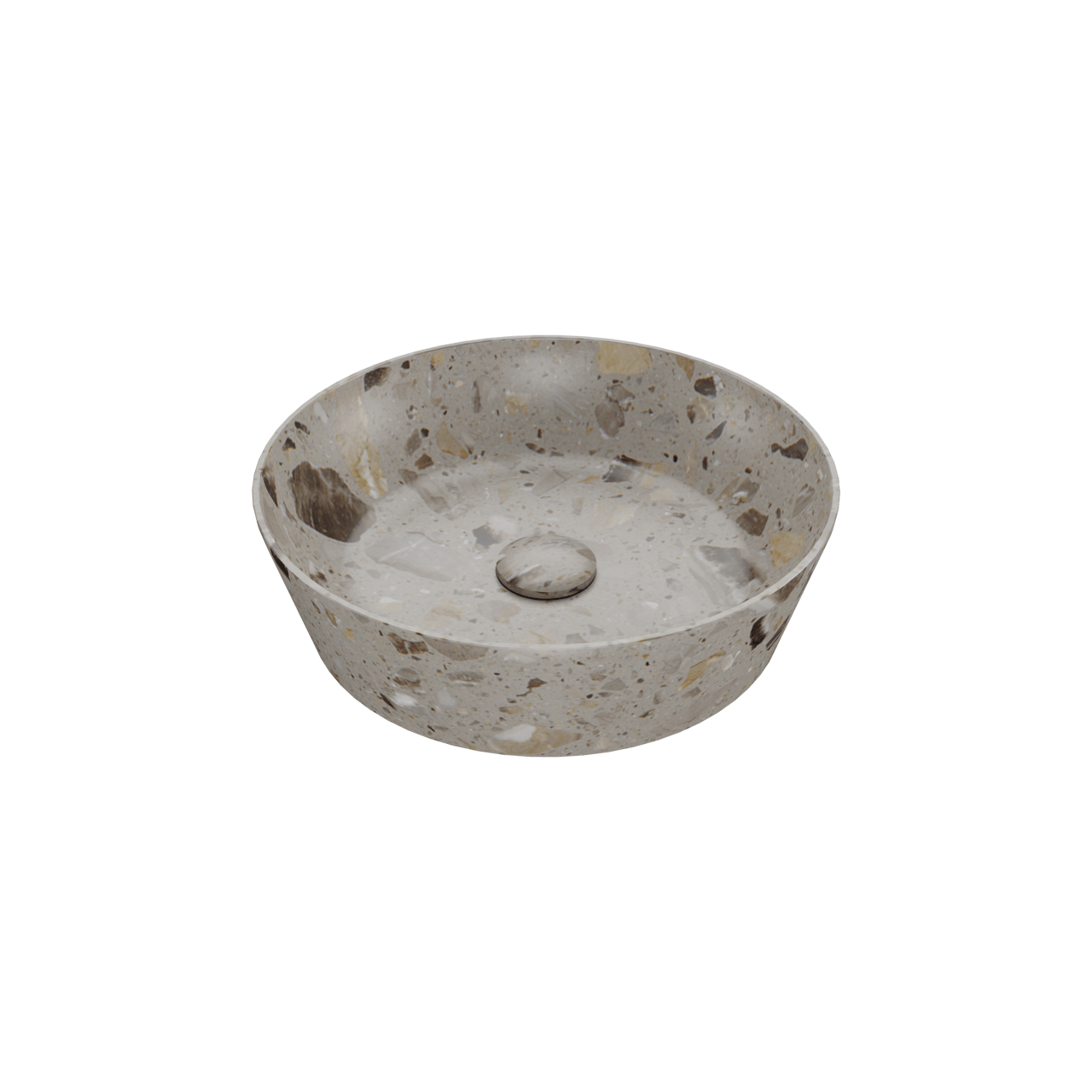 Balmani Still waskom greige terrazzo rond  Ø 38 cm