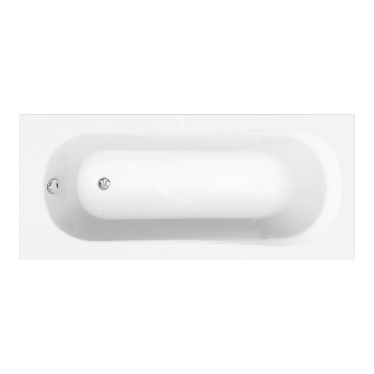 Linie Tessa 1-Personen-Einbaubadewanne: 170 x 70 cm, Acryl, Weiß Glänzend