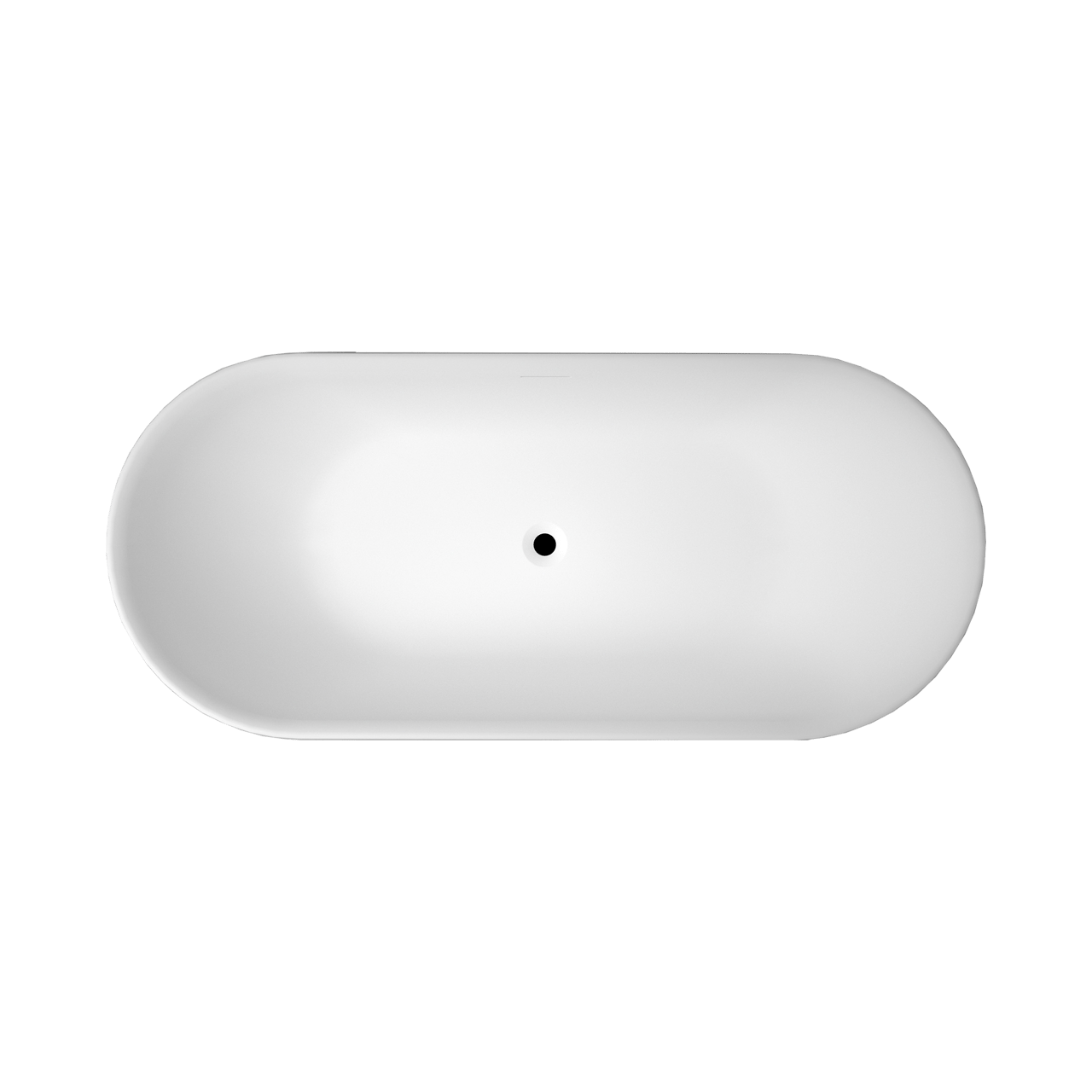 Luca Varess Mercuria Ovale Freistehende Badewanne: 170 x 76 cm, Acryl, Schwarz matt