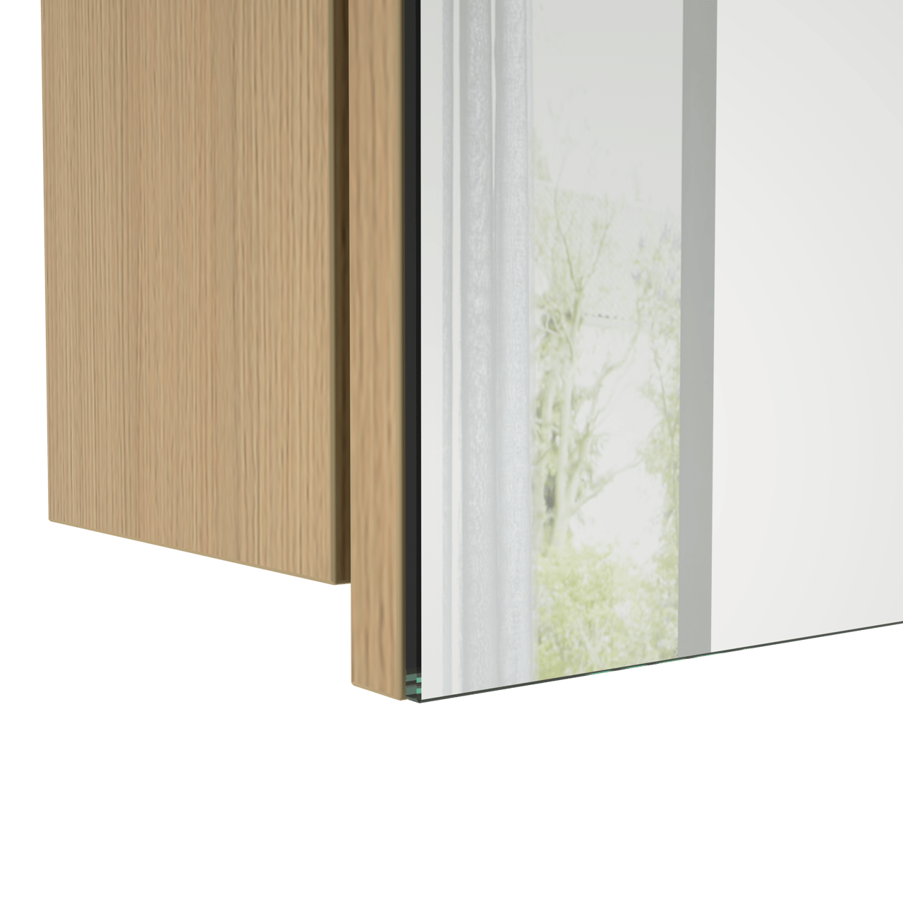 Storke Beta spiegelkast 120 x 60 cm naturel eiken