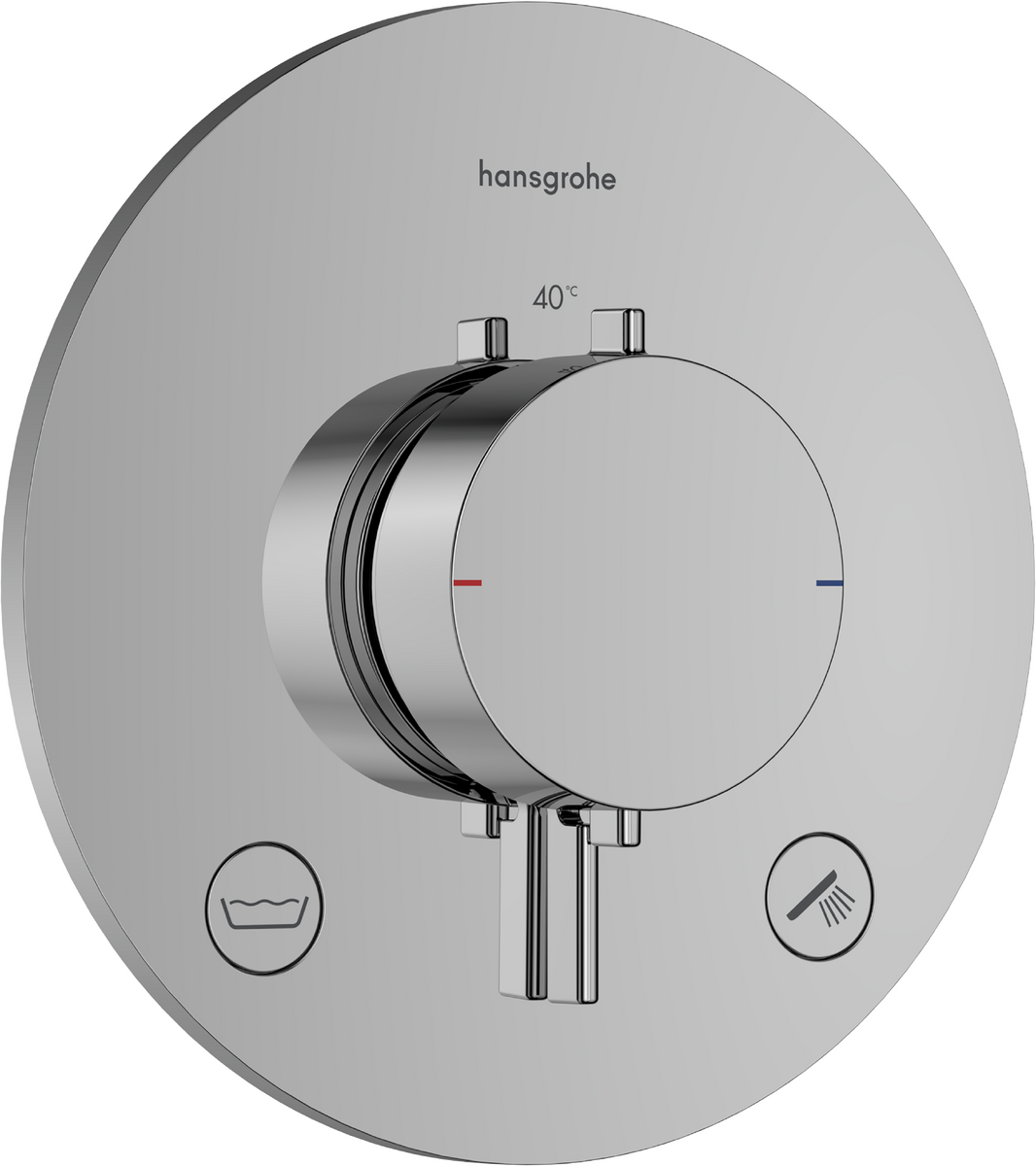 Hansgrohe Ecostat Comfort S inbouw thermostaat 2 uitgangen glanzend chroom EN1717