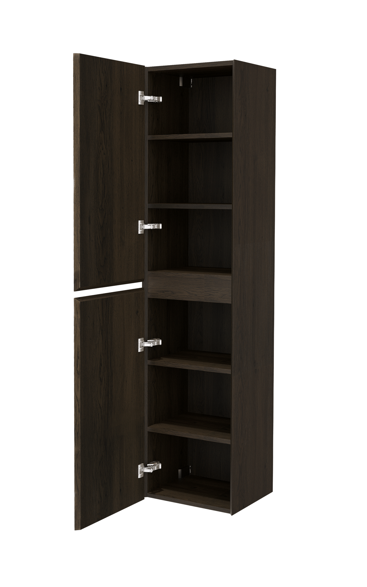 Balmani Mitra Badhochschrank: Hängend, Eiche geräuchert, 45 x 35 x 169 cm