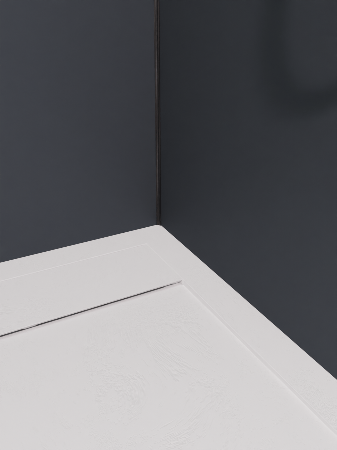 Luca Varess Artdeco Duschrückwand: 120 x 244 cm, Alu-Komposit, Grafitgrau matt